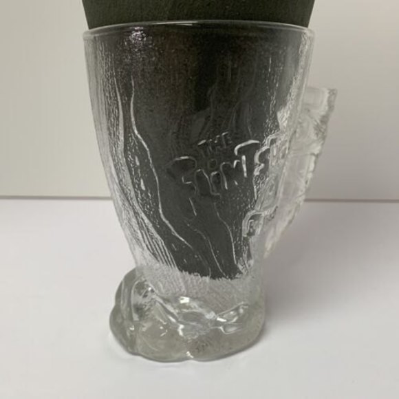 Vintage McDonalds Flintstones Mammoth Glass Mug Cup RocDonalds 1993 France - Picture 3 of 12